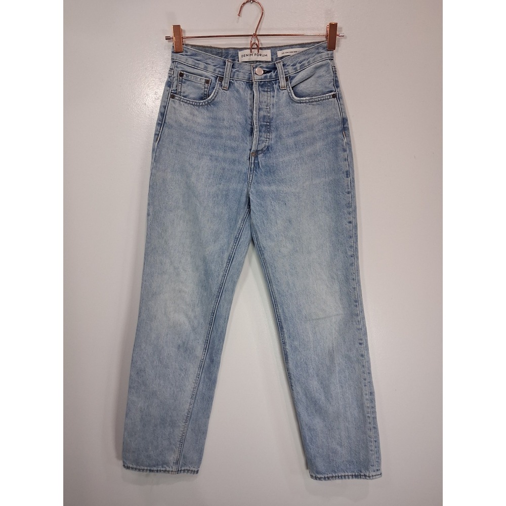 Denim Forum The Joni High‎ Rise Loose Light Wash Blue Jeans 23 29L